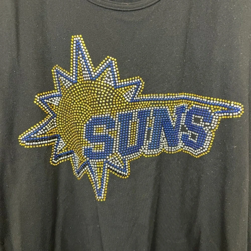 LuLulemon‎ Phoenix Suns Black Racerback Tank Top SZ 8 Bedazzled Logo Basketball